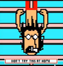 Cartoon: Dont try this at home Charly (medium) by Munguia tagged charly,garcia,pixel,art