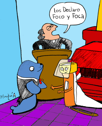 Cartoon: Foco y Foca (medium) by Munguia tagged flash,light,flashlight,seal,foco,foca