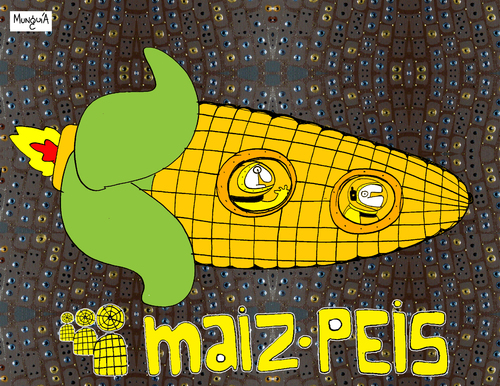 Cartoon: Maiz peis (medium) by Munguia tagged myspace,corn,maiz,cohete,space