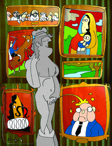 Cartoon: Mi arte (medium) by Munguia tagged munguia,calcamunguia,arte,miada,orines,joke,escultura,sculpture,david