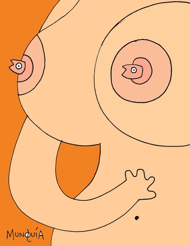 Cartoon: PEZones (medium) by Munguia tagged niples,nipples,breast,bubbies,women,woman,naked