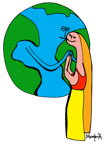Cartoon: You are My World (medium) by Munguia tagged world,love,peace,marriege,woman,man