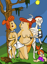 Cartoon: Ages of Wilma (small) by Munguia tagged hans baldung ages of man women men age flintstones horror parodies famous paintings haloween
