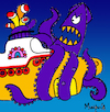 Cartoon: Biq Squid (small) by Munguia tagged yellow,submarine,the,beatles,cover,album,parodies,parody,music