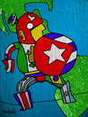 Cartoon: Captain Latinoamerica (small) by Munguia tagged cuba,mexico,costa,rica,latinoamerica,america,spain,chile,uruguay,argentina,honduras,nicaragua,guatemala,colombia,peru,marvel,comics,superheroe,super,heroe,flags