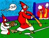 Cartoon: Cardenales (small) by Munguia tagged basesball,strike,out,ponch,priest,church,birds,aves,ball