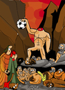 Cartoon: Dont loose your head (small) by Munguia tagged dante,and,virgil,virgilio,divine,comedy,paradise,purgatory,gustave,dore,soccer,ball,hell,headless,head,severed,pain