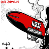 Cartoon: Duff Zeppelin (small) by Munguia tagged hindenburg disaster led zeppelin duff ballon simpson cover album parody fake beer rock disc