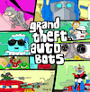 Cartoon: Grand Theft Autobots (small) by Munguia tagged gta grand theft auto robots optimus bender mask 80s backugan mazinger