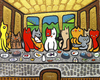Cartoon: kittten diner (small) by Munguia tagged cats kitty pussy last supper da vinci leonardo food animals