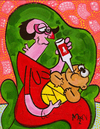 Cartoon: la ninebria y el bebeguaro (small) by Munguia tagged drunk,alcohol,baby,sitter