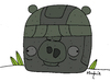 Cartoon: Olmeca Piggie (small) by Munguia tagged angry,bird,olmeca,head,stone,sculpture,precolombus,pig,piggie,video,games