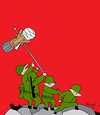 Cartoon: Rise of the revenge (small) by Munguia tagged iwo,jima,bin,laden,death,war,eua,usa,head,kill,terrorism,raise,of,the,flag,al,qaeda