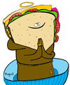 Cartoon: Saintwich (small) by Munguia tagged sandwich food saint soda munguia costa rica