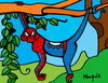 Cartoon: Spidermonkey (small) by Munguia tagged monkey spider spiderman ape