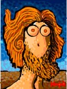 Cartoon: The bearded lady (small) by Munguia tagged rape rene magritte naked nude head woman famous paintings parodies