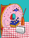 Cartoon: The Revenge of the donut (small) by Munguia tagged donut dona rosquilla munguia police cops invert restaurant soda
