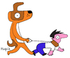 Cartoon: who is the leader? (small) by Munguia tagged dogs alfa leader owner lider walk perro munguia costa rica guau