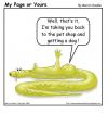 Cartoon: Problems with Pythons (small) by mdouble tagged cartoon funny joke humor gag funny fun pets snake python snack eaten swallowed 