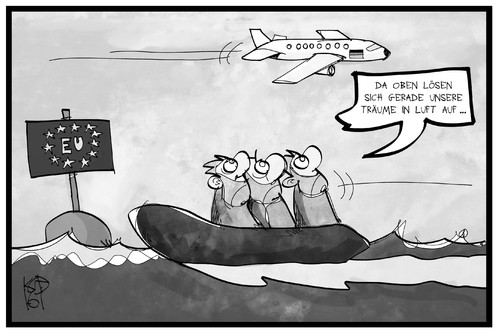 Cartoon: Abschiebungen (medium) by Kostas Koufogiorgos tagged karikatur,koufogiorgos,illustration,cartoon,abschiebung,migration,flüchtlinge,deutschland,europa,eu,mittelmeer,flucht,traum,luft,flüchtlingskrise,boot,wasser,flugzeug,karikatur,koufogiorgos,illustration,cartoon,abschiebung,migration,flüchtlinge,deutschland,europa,eu,mittelmeer,flucht,traum,luft,flüchtlingskrise,boot,wasser,flugzeug