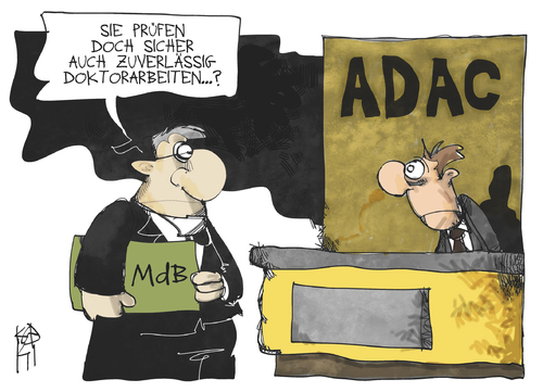 Cartoon: ADAC (medium) by Kostas Koufogiorgos tagged illustration,verkehr,automobilclub,verein,autoclub,adac,koufogiorgos,cartoon,karikatur,politiker,mdb,politik,betrug,dissertation,doktorarbeit,illustration,karikatur,cartoon,koufogiorgos,adac,autoclub,verein,automobilclub,verkehr,doktorarbeit,dissertation,betrug,politik,mdb,politiker