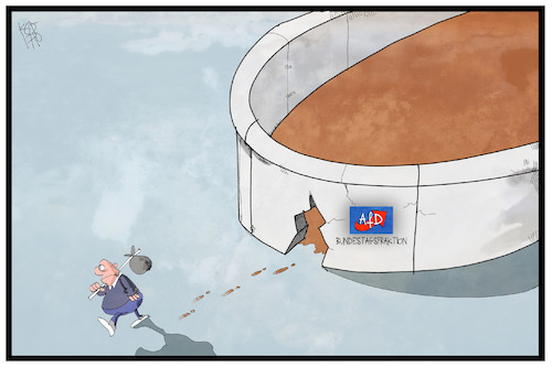 Cartoon: AfD-Fraktion (medium) by Kostas Koufogiorgos tagged karikatur,koufogiorgos,illustration,cartoon,afd,fraktion,bundestag,abtrünnig,verlassen,partei,abgeordneter,mdb,karikatur,koufogiorgos,illustration,cartoon,afd,fraktion,bundestag,abtrünnig,verlassen,partei,abgeordneter,mdb