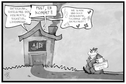 Cartoon: AfD-Prüfung (medium) by Kostas Koufogiorgos tagged karikatur,koufogiorgos,illustration,cartoon,afd,partei,prüfung,verfassungsschutz,prüfer,demokratie,überwachung,karikatur,koufogiorgos,illustration,cartoon,afd,partei,prüfung,verfassungsschutz,prüfer,demokratie,überwachung