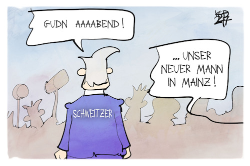 Cartoon: Alexander Schweitzer (medium) by Kostas Koufogiorgos tagged karikatur,koufogiorgos,mainzelmännchen,schweitzer,rheinland,pfalz,karikatur,koufogiorgos,mainzelmännchen,schweitzer,rheinland,pfalz