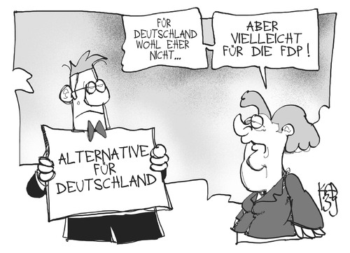 Cartoon: Alternative für Merkel (medium) by Kostas Koufogiorgos tagged alternative,deutschland,merkel,fdp,cdu,afd,bundestagswahl,koalition,karikatur,koufogiorgos,alternative,deutschland,merkel,fdp,cdu,afd,bundestagswahl,koalition,karikatur,koufogiorgos