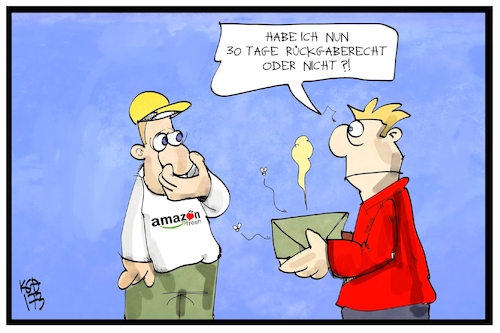 Cartoon: Amazon Fresh (medium) by Kostas Koufogiorgos tagged karikatur,koufogiorgos,illustration,cartoon,amazon,fresh,rückgabe,kunde,rückgaberecht,umtausch,wirtschaft,online,kaufhaus,karikatur,koufogiorgos,illustration,cartoon,amazon,fresh,rückgabe,kunde,rückgaberecht,umtausch,wirtschaft,online,kaufhaus