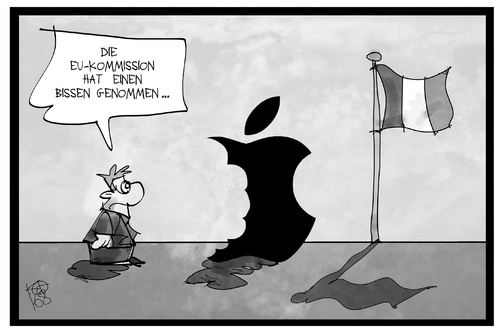 Cartoon: Apple (medium) by Kostas Koufogiorgos tagged karikatur,koufogiorgos,illustration,cartoon,apple,mac,apfel,irland,steuern,eu,kommission,nachzahlung,geld,wirtschaft,unternehmen,karikatur,koufogiorgos,illustration,cartoon,apple,mac,apfel,irland,steuern,eu,kommission,nachzahlung,geld,wirtschaft,unternehmen