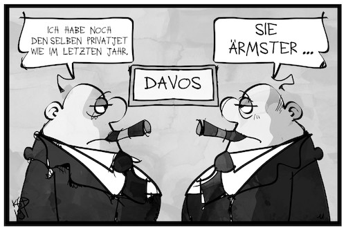 Cartoon: Arm in Davos (medium) by Kostas Koufogiorgos tagged karikatur,koufogiorgos,illustration,cartoon,davos,arm,privatjet,reich,reichtum,geld,wirtschaft,weltwirtschaftsforum,karikatur,koufogiorgos,illustration,cartoon,davos,arm,privatjet,reich,reichtum,geld,wirtschaft,weltwirtschaftsforum