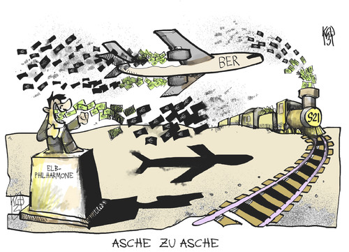 Cartoon: Asche zu Asche (medium) by Kostas Koufogiorgos tagged steuergeld,asche,geld,elbphilharmonie,stuttgart,21,ber,flughafen,berlin,verschwendung,karikatur,kostas,koufogiorgos,steuergeld,asche,geld,elbphilharmonie,stuttgart,21,ber,flughafen,berlin,verschwendung,karikatur,kostas,koufogiorgos