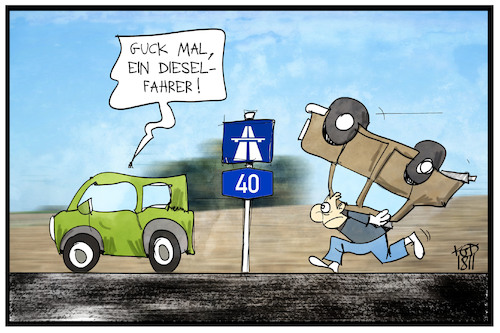 Autobahn Dieselfahrverbot Von Kostas Koufogiorgos Politik Cartoon Toonpool