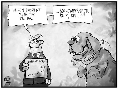 Cartoon: BaföG (medium) by Kostas Koufogiorgos tagged illustration,cartoon,koufogiorgos,karikatur,bafög,bank,hund,geld,student,gier,bildung,politik,wirtschaft,illustration,cartoon,koufogiorgos,karikatur,bafög,bank,hund,geld,student,gier,bildung,politik,wirtschaft