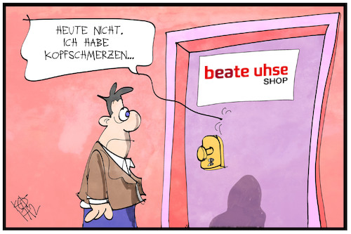 Cartoon: Beate Uhse (medium) by Kostas Koufogiorgos tagged karikatur,koufogiorgos,illustration,cartoon,beate,uhse,tradition,versand,erotik,kunde,geschäft,kopfschmerzen,vertrieb,handel,wirtschaft,karikatur,koufogiorgos,illustration,cartoon,beate,uhse,tradition,versand,erotik,kunde,geschäft,kopfschmerzen,sex,vertrieb,handel,wirtschaft