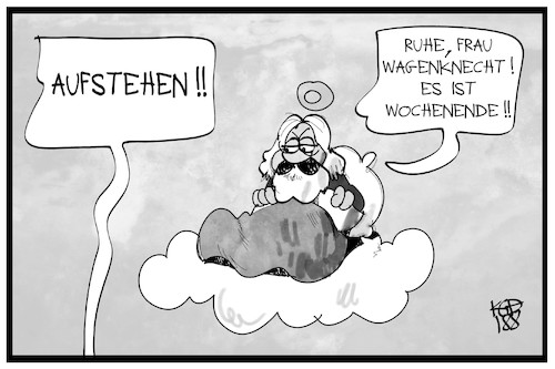 Cartoon: Bewegung Aufstehen (medium) by Kostas Koufogiorgos tagged karikatur,koufogiorgos,illustration,cartoon,wagenknecht,marx,aufstehen,bewegung,linke,paradies,wolke,karikatur,koufogiorgos,illustration,cartoon,wagenknecht,marx,aufstehen,bewegung,linke,paradies,wolke