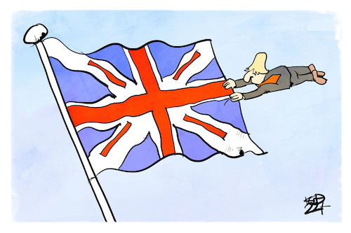 Cartoon: Boris Johnson (medium) by Kostas Koufogiorgos tagged karikatur,koufogiorgos,johnson,uk,fahne,unionjack,großbritannien,karikatur,koufogiorgos,johnson,uk,fahne,unionjack,großbritannien