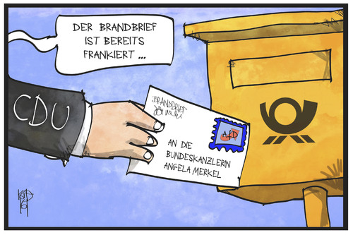 Brandbrief an Merkel