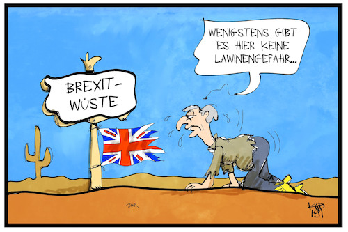 Cartoon: Brexit-Abstimmung (medium) by Kostas Koufogiorgos tagged karikatur,koufogiorgos,illustration,cartoon,brexit,deal,may,uk,grossbritannien,abstimmung,wüste,lawine,dürre,wetter,eu,austritt,europa,karikatur,koufogiorgos,illustration,cartoon,brexit,deal,may,uk,grossbritannien,abstimmung,wüste,lawine,dürre,wetter,eu,austritt,europa