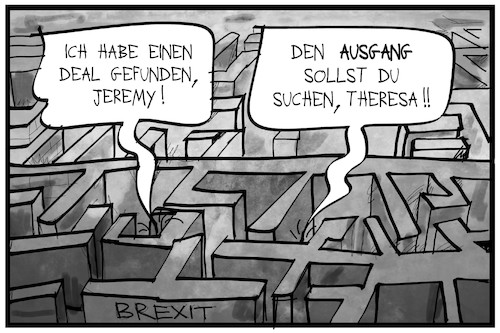 Cartoon: Brexit-Deal (medium) by Kostas Koufogiorgos tagged karikatur,koufogiorgos,illustration,cartoon,brexit,deal,jeremy,corbyn,theresa,may,uk,grossbritannien,europa,karikatur,koufogiorgos,illustration,cartoon,brexit,deal,jeremy,corbyn,theresa,may,uk,grossbritannien,europa