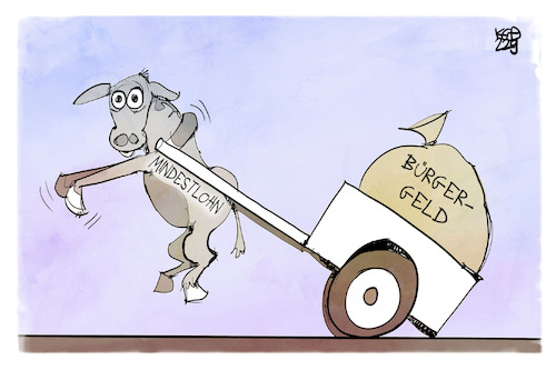 bürgergeld von kostas koufogiorgos politik cartoon toonpool