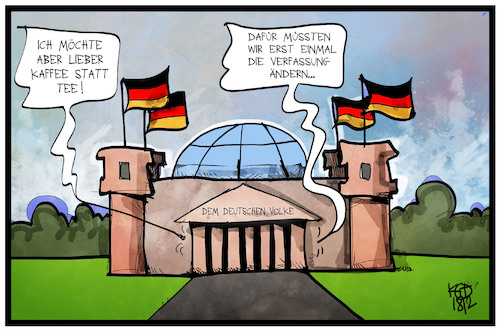 Cartoon: Bund und Länder (medium) by Kostas Koufogiorgos tagged karikatur,koufogiorgos,illustration,cartoon,bund,länder,reichstag,bundestag,bundesrat,verfassung,streit,bürokratie,demokratie,karikatur,koufogiorgos,illustration,cartoon,bund,länder,reichstag,bundestag,bundesrat,verfassung,streit,bürokratie,demokratie