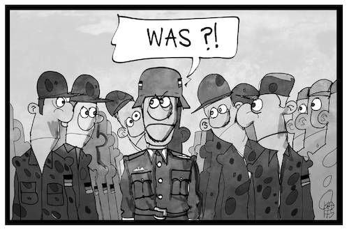 Cartoon: Bundeswehr (medium) by Kostas Koufogiorgos tagged karikatur,koufogiorgos,illustration,cartoon,bundeswehr,wehrmacht,soldat,nationalsozialismus,rechtsextremismus,geschichte,karikatur,koufogiorgos,illustration,cartoon,bundeswehr,wehrmacht,soldat,nationalsozialismus,rechtsextremismus,geschichte