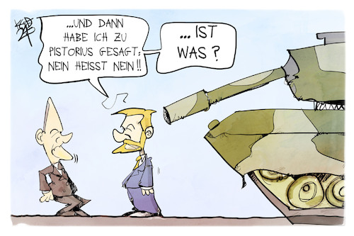 Cartoon: Bundeswehr (medium) by Kostas Koufogiorgos tagged karikatur,koufogiorgos,bundeswehr,lindner,scholz,pistorius,waffe,geld,finanzierung,karikatur,koufogiorgos,bundeswehr,lindner,scholz,pistorius,waffe,geld,finanzierung