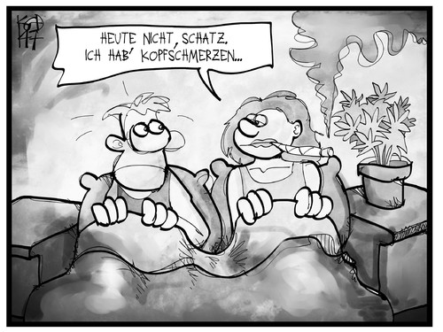 Cartoon: Cannabis (medium) by Kostas Koufogiorgos tagged koufogiorgos,illustration,cartoon,karikatur,cannabis,hasch,marihuana,kopfschmerzen,joint,gesundheit,medizin,koufogiorgos,illustration,cartoon,karikatur,cannabis,hasch,marihuana,kopfschmerzen,sex,joint,gesundheit,medizin