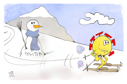 Cartoon: Corona-Politik (medium) by Kostas Koufogiorgos tagged karikatur,koufogiorgos,illustration,cartoon,corona,politik,pandemie,winter,ski,karikatur,koufogiorgos,illustration,cartoon,corona,politik,pandemie,winter,ski