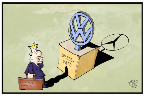 Cartoon: Daimlers Dieselgate (medium) by Kostas Koufogiorgos tagged karikatur,koufogiorgos,illustration,cartoon,daimler,dieselgate,abgasskandal,vw,automobil,industrie,wirtschaft,karikatur,koufogiorgos,illustration,cartoon,daimler,dieselgate,abgasskandal,vw,automobil,industrie,wirtschaft