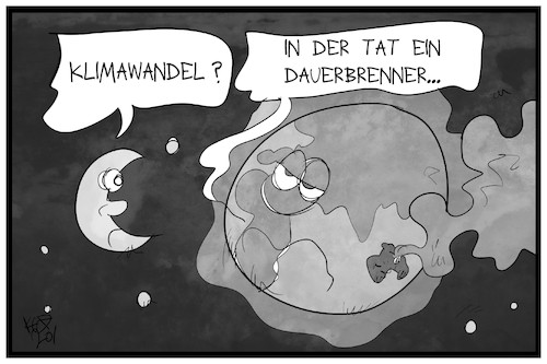 Cartoon: Dauerbrenner Klimawandel (medium) by Kostas Koufogiorgos tagged karikatur,koufogiorgos,illustration,cartoon,klima,klimawandel,australien,buschfeuer,feuer,erde,planet,weltall,erderwärmung,karikatur,koufogiorgos,illustration,cartoon,klima,klimawandel,australien,buschfeuer,feuer,erde,planet,weltall,erderwärmung