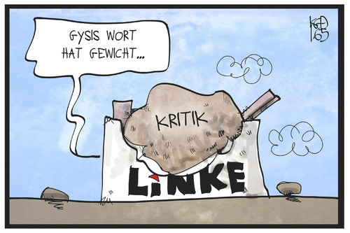 Cartoon: Die Linke (medium) by Kostas Koufogiorgos tagged karikatur,koufogiorgos,illustration,cartoon,gysi,linke,partei,kritik,gewicht,kollaps,zusammenbruch,karikatur,koufogiorgos,illustration,cartoon,gysi,linke,partei,kritik,gewicht,kollaps,zusammenbruch